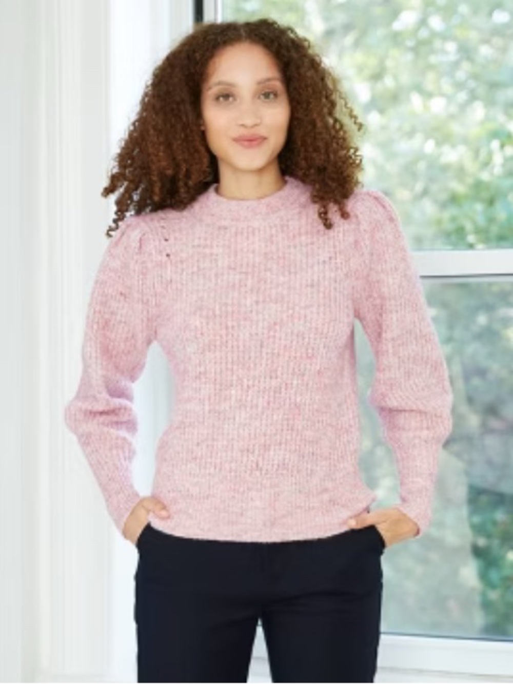 A New Day puff long sleeves pink with size XL
